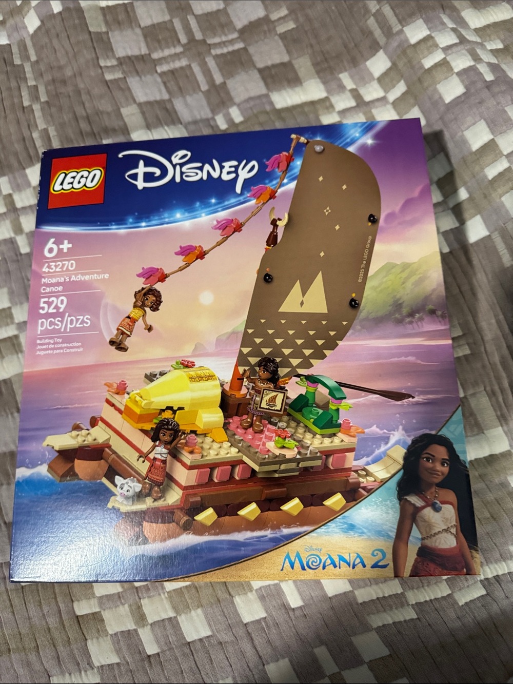 LEGO Disney Moana Canoe Playset - Pink, Gold & Brown